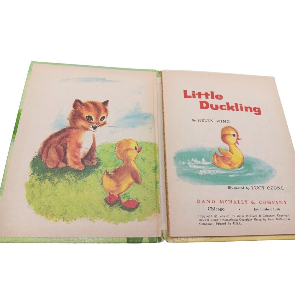 1956 LITLE DUCKLING by HELEN WING A Rand Mcnally Jr Elf CHILDREN'S BOOK - Picture 4 of 9